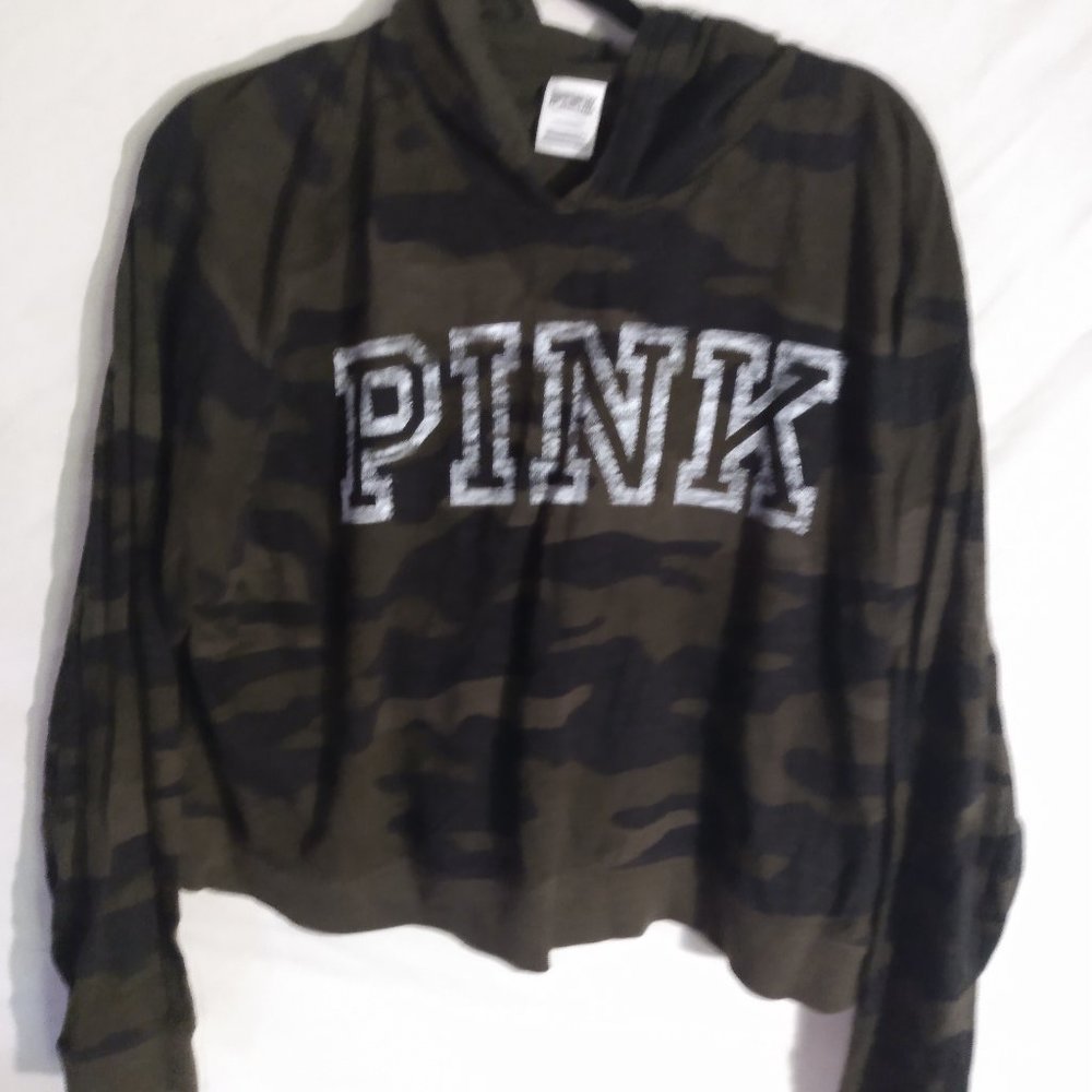 pink crop sweatshirt